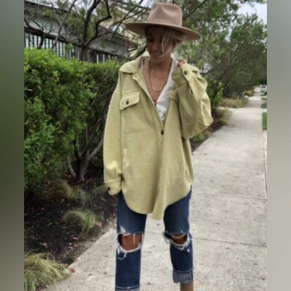 Free People Muted Green Ruby Jacket M